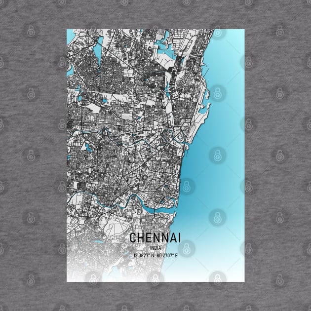 Chennai City map by MapCarton